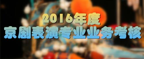 被操逼逼国家京剧院2016年度京剧表演专业业务考...